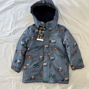 The Children's Place Blue Construction Print Coat